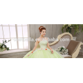 Noiva de design mais recente Lindo Verde Verde Appliqued Strapless Andar Comprimento Tulle Puffy Vestido de baile Vestido de casamento verde claro